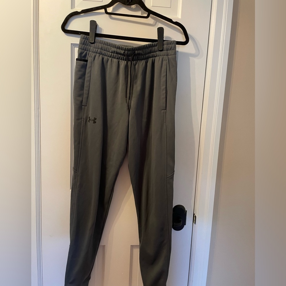 Dark Grey Under Armor Athletic Pants, Size Medium